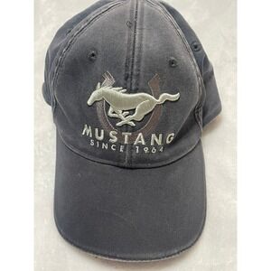 Ford Mustang 40 Anniversary Baseball Cap Gray Embroidered Horse Logo Adjustable